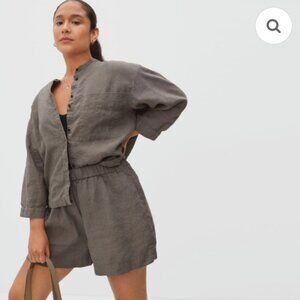 Everlane Linen Billow Blouse - Abalone